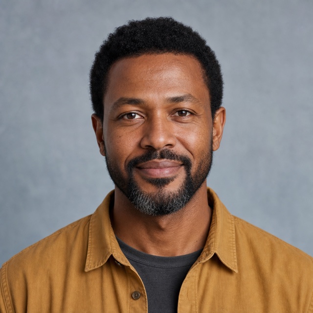 Synthetic portrait of the fictional person Daniel Owusu