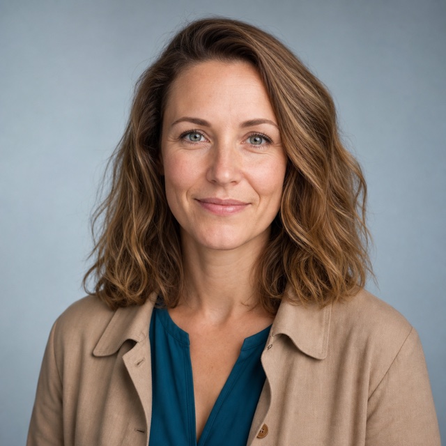 Synthetic portrait of the fictional person Miriam Vogel