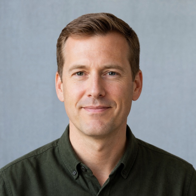 Synthetisches Porträt der fiktionalen Person Tim Berger